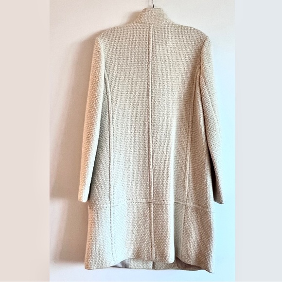 BNWOT CLUB MONACO CREAM BOUCLE FABRIC COAT - Picture 2 of 12